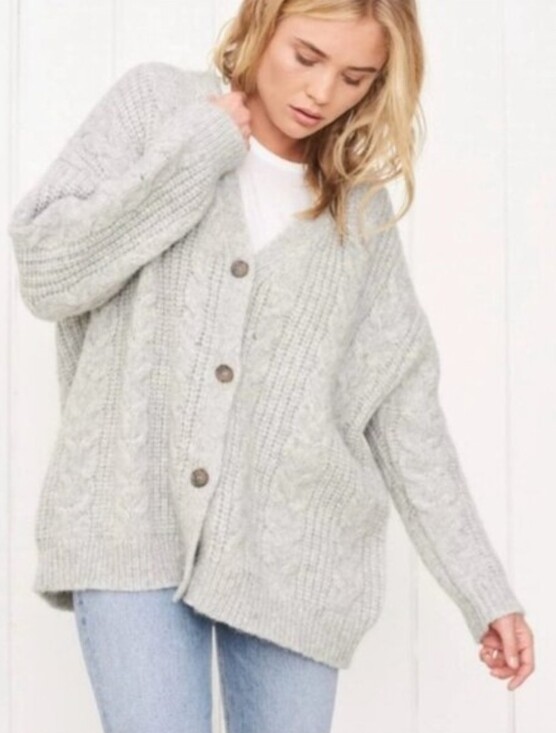 Jenni Kayne Sweaters - Jenni Kayne Alpaca Wool Cocoon Cardigan Gray Relaxed Fit Womens Size XXS